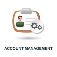 Account Management icon. 3d illustration from company management collection. Creative Account Management 3d icon for web design, templates, infographics and more vector