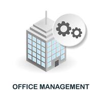 Office Management icon. 3d illustration from company management collection. Creative Office Management 3d icon for web design, templates, infographics and more vector