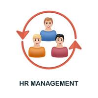 Hr Management icon. 3d illustration from company management collection. Creative Hr Management 3d icon for web design, templates, infographics and more vector