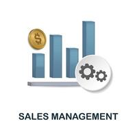 Sales Management icon. 3d illustration from company management collection. Creative Sales Management 3d icon for web design, templates, infographics and more vector