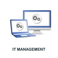 It Management icon. 3d illustration from company management collection. Creative It Management 3d icon for web design, templates, infographics and more vector