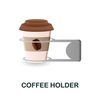 Coffee Holder icon. 3d illustration from coffee collection. Creative Coffee Holder 3d icon for web design, templates, infographics and more vector