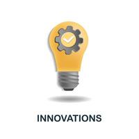 Innovations icon. 3d illustration from company value collection. Creative Innovations 3d icon for web design, templates, infographics and more vector