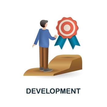 Development icon. 3d illustration from company value collection. Creative Development 3d icon for web design, templates, infographics and more vector
