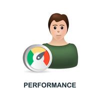 Performance icon. 3d illustration from company value collection. Creative Performance 3d icon for web design, templates, infographics and more vector