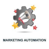 Marketing Automation icon. 3d illustration from content marketing collection. Creative Marketing Automation 3d icon for web design, templates, infographics and more vector