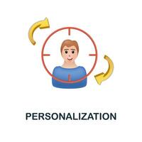 Personalization icon. 3d illustration from content marketing collection. Creative Personalization 3d icon for web design, templates, infographics and more vector