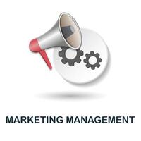 Marketing Management icon. 3d illustration from company management collection. Creative Marketing Management 3d icon for web design, templates, infographics and more vector