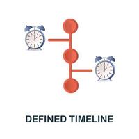 Defined Timeline icon. 3d illustration from corporate development collection. Creative Defined Timeline 3d icon for web design, templates, infographics and more vector