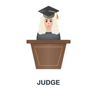 Judge icon. 3d illustration from crime collection. Creative Judge 3d icon for web design, templates, infographics and more vector