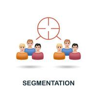 Segmentation icon. 3d illustration from corporate development collection. Creative Segmentation 3d icon for web design, templates, infographics and more vector