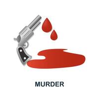 Murder icon. 3d illustration from crime collection. Creative Murder 3d icon for web design, templates, infographics and more vector