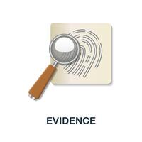 Evidence icon. 3d illustration from crime collection. Creative Evidence 3d icon for web design, templates, infographics and more vector