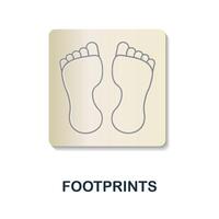 Footprints icon. 3d illustration from crime collection. Creative Footprints 3d icon for web design, templates, infographics and more vector