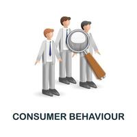 Consumer Behaviour icon. 3d illustration from customer relationship collection. Creative Consumer Behaviour 3d icon for web design, templates, infographics and more vector