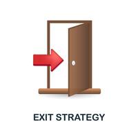 Exit Strategy icon. 3d illustration from crowdfunding collection. Creative Exit Strategy 3d icon for web design, templates, infographics and more vector