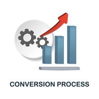 Conversion Process icon. 3d illustration from customer relationship collection. Creative Conversion Process 3d icon for web design, templates, infographics and more vector