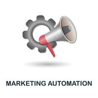 márketing automatización icono. 3d ilustración desde cliente relación recopilación. creativo márketing automatización 3d icono para web diseño, plantillas, infografia y más vector