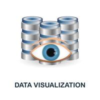 Data Visualization icon. 3d illustration from data science collection. Creative Data Visualization 3d icon for web design, templates, infographics and more vector