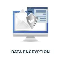 Data Encryption icon. 3d illustration from cybercrime collection. Creative Data Encryption 3d icon for web design, templates, infographics and more vector