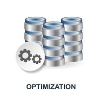 Optimization icon. 3d illustration from data science collection. Creative Optimization 3d icon for web design, templates, infographics and more vector