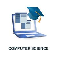 Computer Science icon. 3d illustration from data science collection. Creative Computer Science 3d icon for web design, templates, infographics and more vector