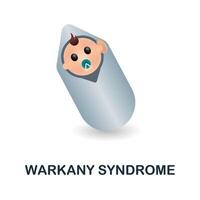 Warkany Syndrome icon. 3d illustration from deseases collection. Creative Warkany Syndrome 3d icon for web design, templates, infographics and more vector