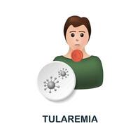 Tularemia icon. 3d illustration from deseases collection. Creative Tularemia 3d icon for web design, templates, infographics and more vector