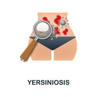 Yersiniosis icon. 3d illustration from deseases collection. Creative Yersiniosis 3d icon for web design, templates, infographics and more vector