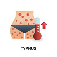 Typhus icon. 3d illustration from deseases collection. Creative Typhus 3d icon for web design, templates, infographics and more vector