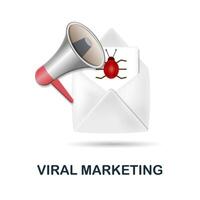 Viral Marketing icon. 3d illustration from digital marketing collection. Creative Viral Marketing 3d icon for web design, templates, infographics and more vector