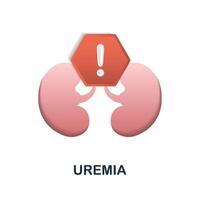 Uremia icon. 3d illustration from deseases collection. Creative Uremia 3d icon for web design, templates, infographics and more vector