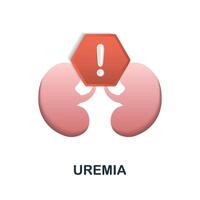 Uremia icon. 3d illustration from deseases collection. Creative Uremia 3d icon for web design, templates, infographics and more vector