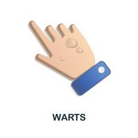 Warts icon. 3d illustration from deseases collection. Creative Warts 3d icon for web design, templates, infographics and more vector