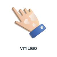 vitiligo icono. 3d ilustración desde enfermedades recopilación. creativo vitiligo 3d icono para web diseño, plantillas, infografia y más vector