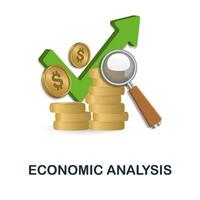 económico análisis icono. 3d ilustración desde económico recopilación. creativo económico análisis 3d icono para web diseño, plantillas, infografia y más vector