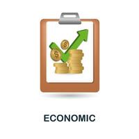 Economic icon. 3d illustration from economic collection. Creative Economic 3d icon for web design, templates, infographics and more vector