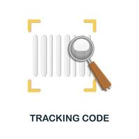 Tracking Code icon. 3d illustration from e-commerce collection. Creative Tracking Code 3d icon for web design, templates, infographics and more vector