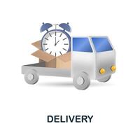 Delivery icon. 3d illustration from e-commerce collection. Creative Delivery 3d icon for web design, templates, infographics and more vector