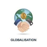 Globalisation icon. 3d illustration from economic collection. Creative Globalisation 3d icon for web design, templates, infographics and more vector