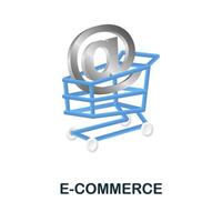 E-Commerce icon. 3d illustration from e-commerce collection. Creative E-Commerce 3d icon for web design, templates, infographics and more vector