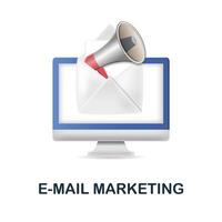 E-Mail Marketing icon. 3d illustration from digital marketing collection. Creative E-Mail Marketing 3d icon for web design, templates, infographics and more vector