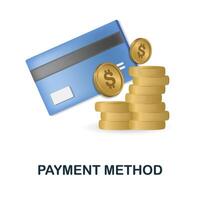 Payment Method icon. 3d illustration from economic collection. Creative Payment Method 3d icon for web design, templates, infographics and more vector