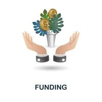 Funding icon. 3d illustration from finance management collection. Creative Funding 3d icon for web design, templates, infographics and more vector