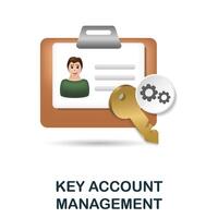 Key Account Management icon. 3d illustration from finance management collection. Creative Key Account Management 3d icon for web design, templates, infographics and more vector