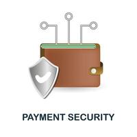 Payment Security icon. 3d illustration from finance management collection. Creative Payment Security 3d icon for web design, templates, infographics and more vector