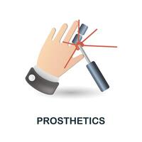 Prosthetics icon. 3d illustration from future technology collection. Creative Prosthetics 3d icon for web design, templates, infographics and more vector