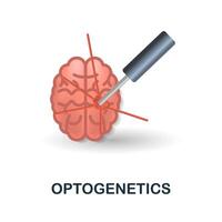 Optogenetics icon. 3d illustration from future technology collection. Creative Optogenetics 3d icon for web design, templates, infographics and more vector