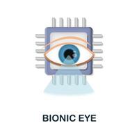 Bionic Eye icon. 3d illustration from future technology collection. Creative Bionic Eye 3d icon for web design, templates, infographics and more vector