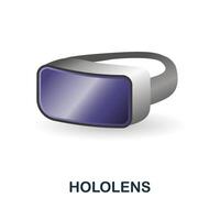 hololentes icono. 3d ilustración desde futuro tecnología recopilación. creativo hololentes 3d icono para web diseño, plantillas, infografia y más vector